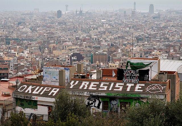 affiche de squatteurs à Barcelone