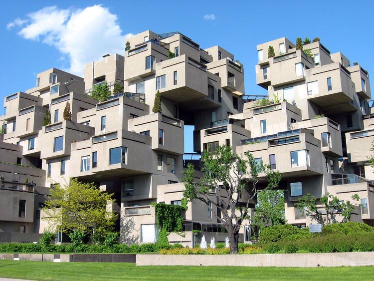 Photo de Habitat 67, célèbre monument architectural montréalais 