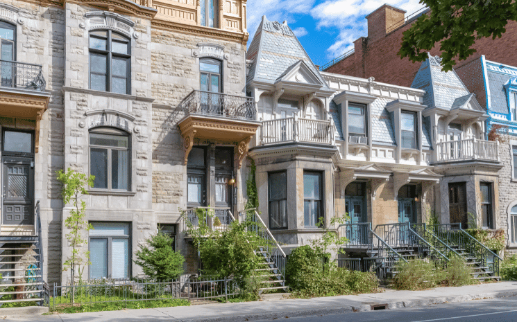 Une maison typiquement victorienne à Montréal, au Canada, où le taux d'endettement des ménages est le plus élevé des pays du G7