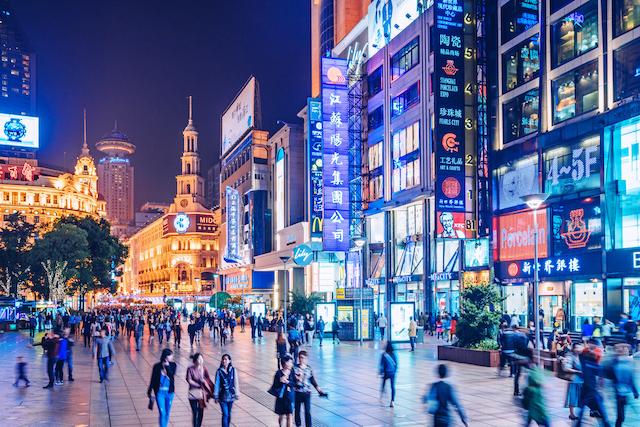 nanjin road shanghai de nuit