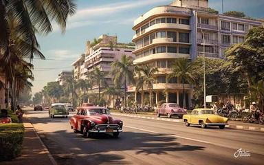 Jérémie Montessu est un consultant créatif, un photographe et un designer qui utilise la technologie informatique pour recréer des images du Cambodge du milieu des années 1950 et 1960, que l'on a appelé l'âge d'or