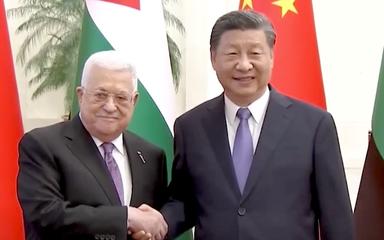 Xi jinping et Mahmoud Abbas 