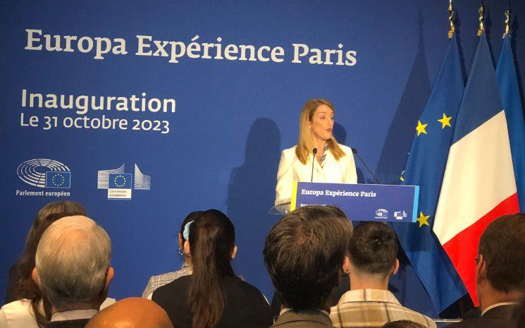 Roberta Metsola inaugure Europa Experience Paris