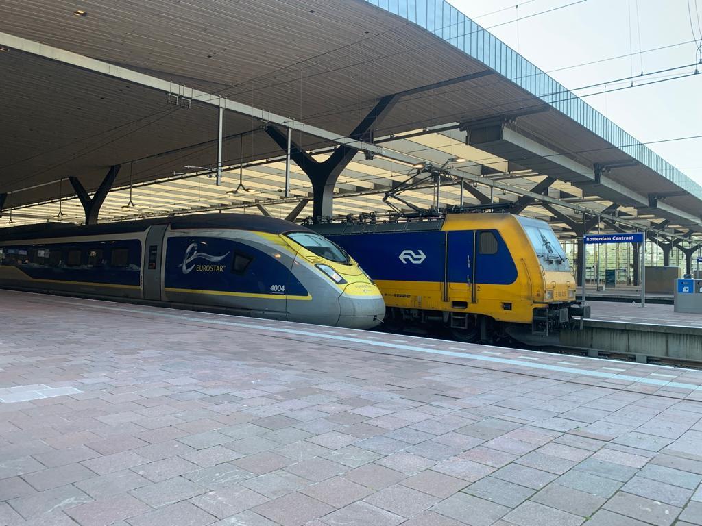 Train Eurostar en gare de Rotterdam (Photo: Emma Dailey)