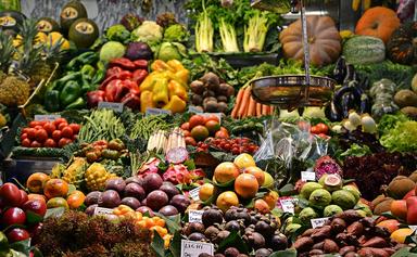 fruit et légumes italiens au marché