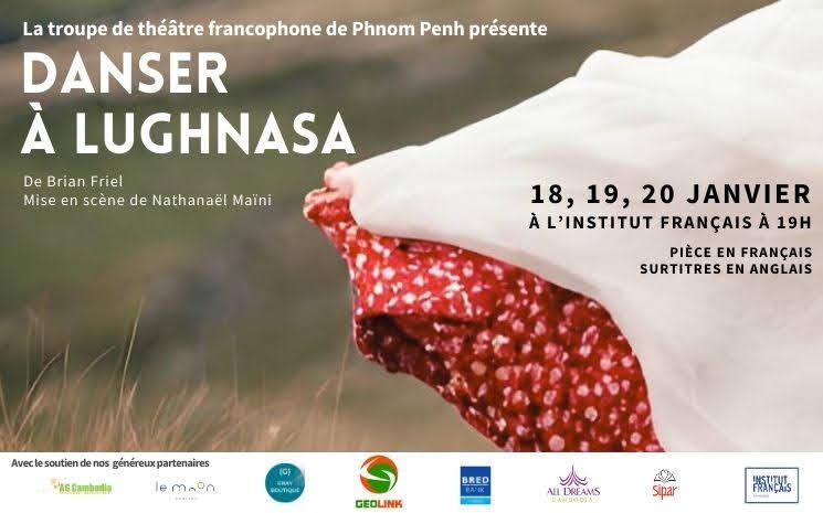 Affiche de la pièce de théâtre francophone de Phnom Penh "Danser à Lughnasa"