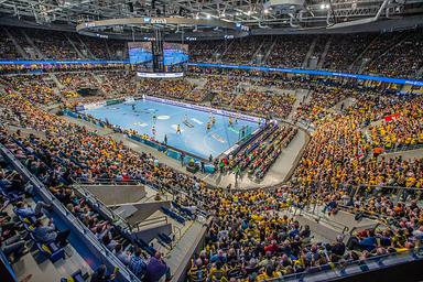 La SAP Arena de Mannheim, qui accueille les phases préliminaires