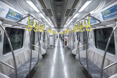 Une rame de métro à Séoul.