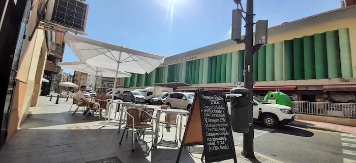 le mercat de russafa vu d'une terrasse à valencia