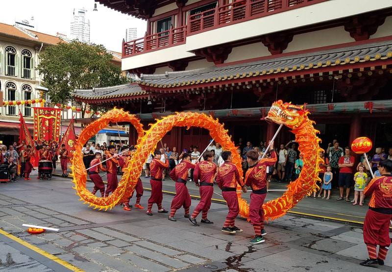 Le dragon danse à Chinatown.