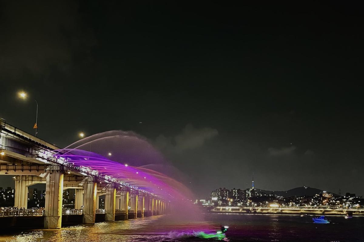 Le Banpo bridge, à Séoul.