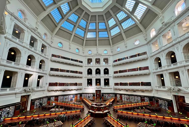 Dome, Salle de lecture La Trobe, de la Bibliotheque d'Etat du Victoria à Melbourne