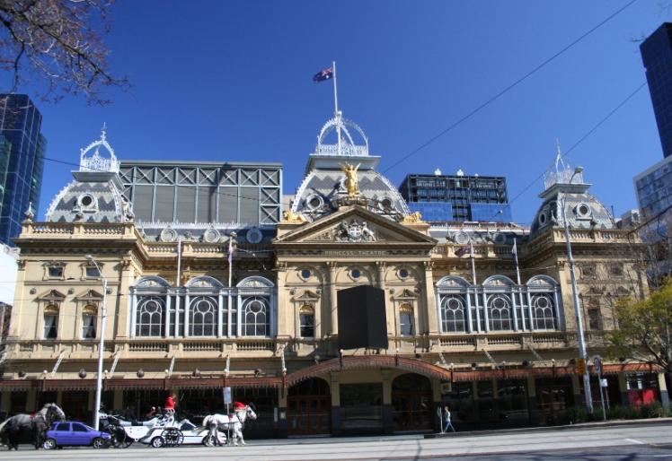 Le Princess Theatre, bâti en 1854, sur Spring street, Melbourne CBD