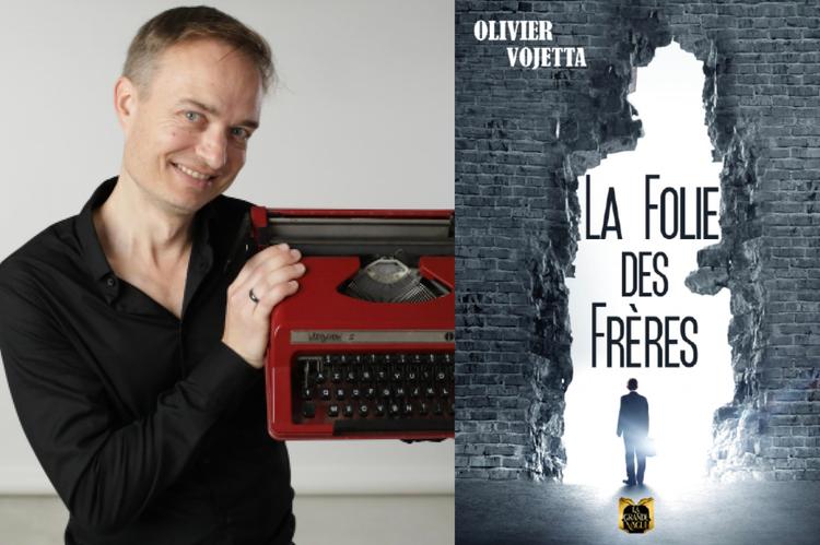 Olivier Vojetta, moderateur du Philo Bistro de l'Alliance française de Sydney, présente son livre %22la folie des frères%22 lors de l'évènement du 9 Mai 2024