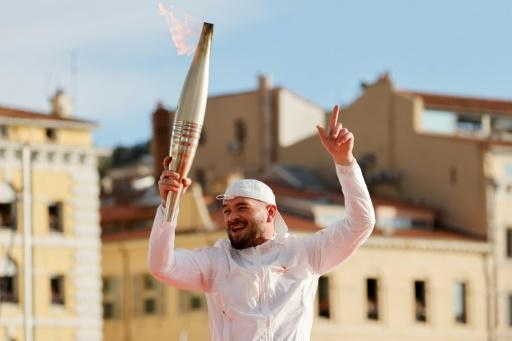 la flamme olympique à Marseille