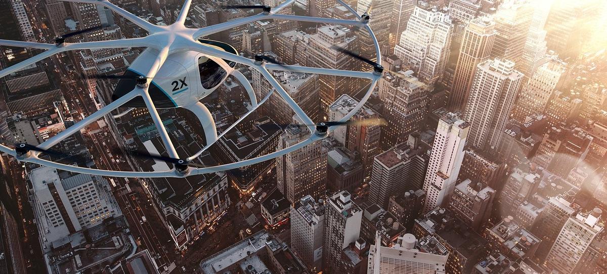 Volocopter UAV drones voiture volante ville futur transport